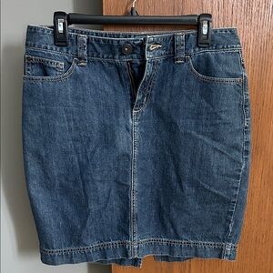 Eddie Bauer Indigo Blue Denim Skirt